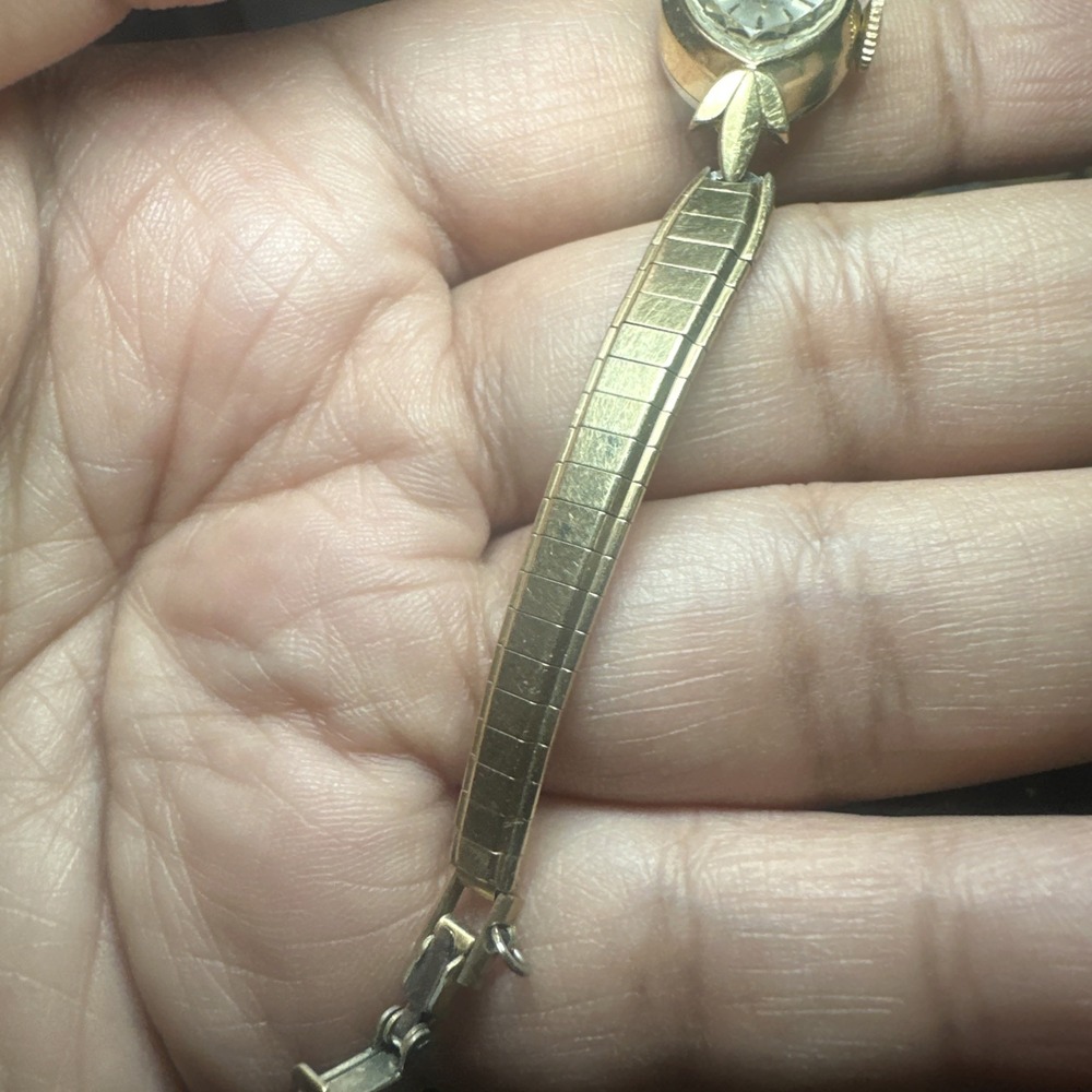Works VTG Germinal Voltaire 17J Swiss Manual Wind Ladies Watch Gold Tone FIT 5in - Picture 5 of 11